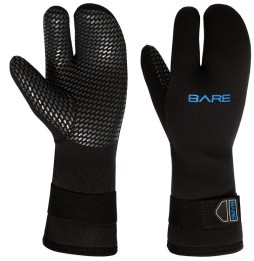 Bare 7mm 3 Finger Glove, Black