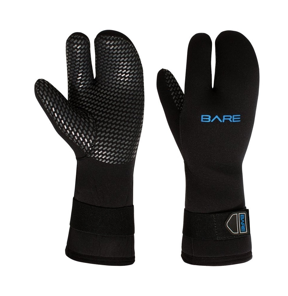 Bare 7mm 3 Finger Glove, Black